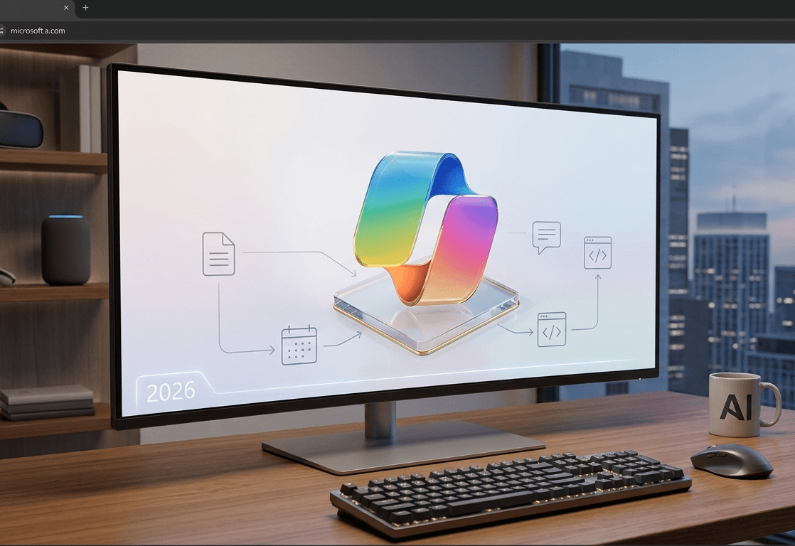 Illustration de l'article : Microsoft Copilot 2026 : avis complet après 5 semaines de tests dans Word, Teams et Outlook