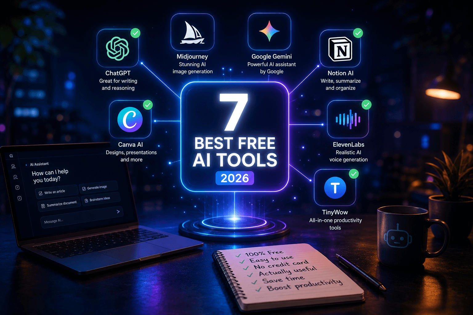 Article illustration: 7 Best Free AI Tools in 2026: Which Ones Are Actually Worth Using