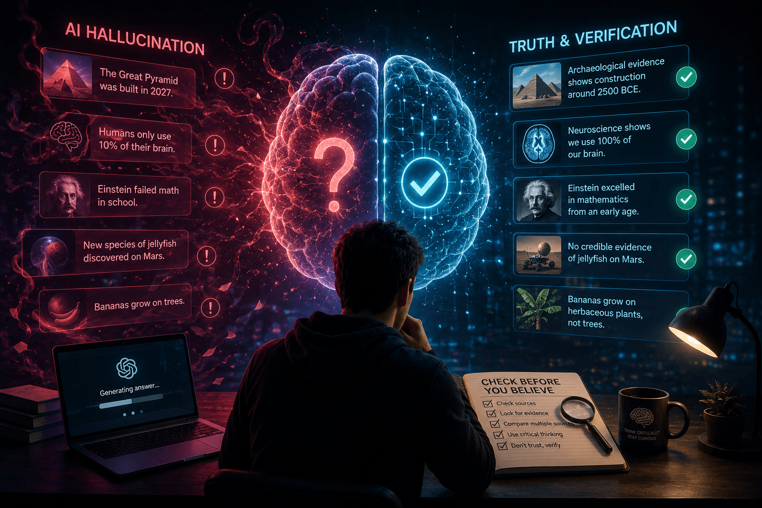 Article illustration: Why AI Makes Things Up - And How to Stop Getting Fooled in 2026