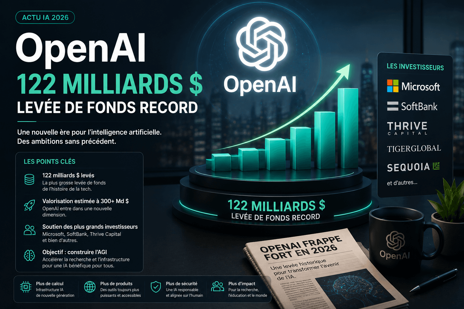 Article illustration: OpenAI Raises $122 Billion: $852B Valuation, SuperApp, and IPO on the Horizon