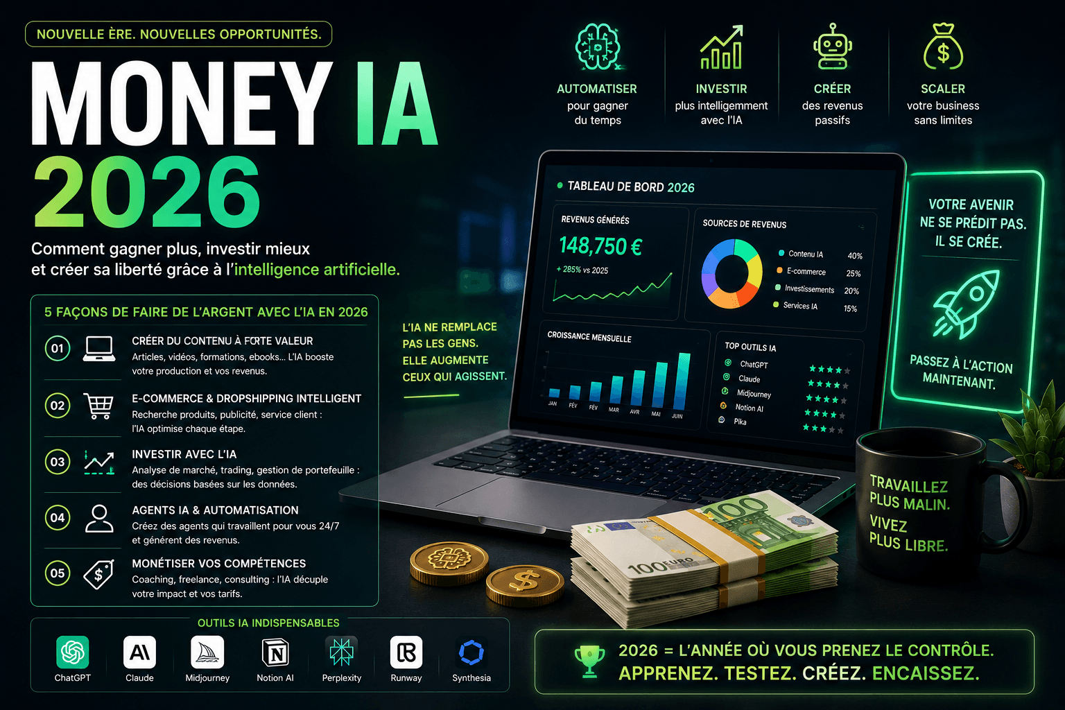 Article illustration: How to Make Money with AI in 2026: What Actually Works (No Hype)