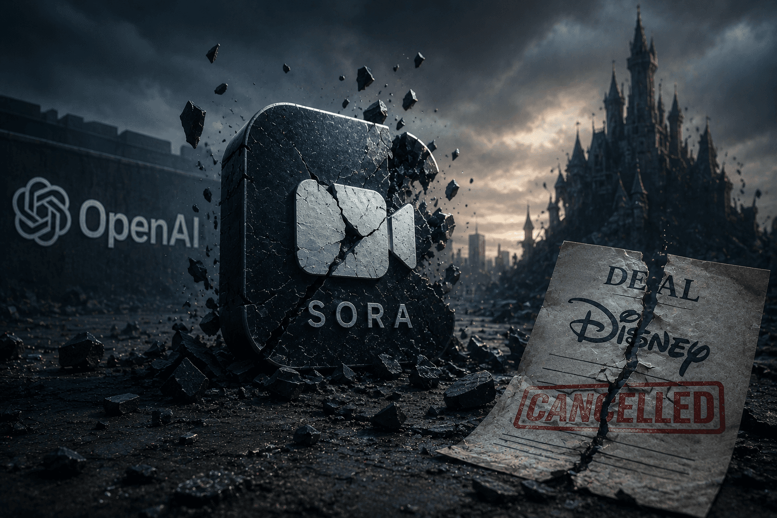 Article illustration: Sora Is Dead: OpenAI Kills Its AI Video App (And the Disney Deal Collapses)