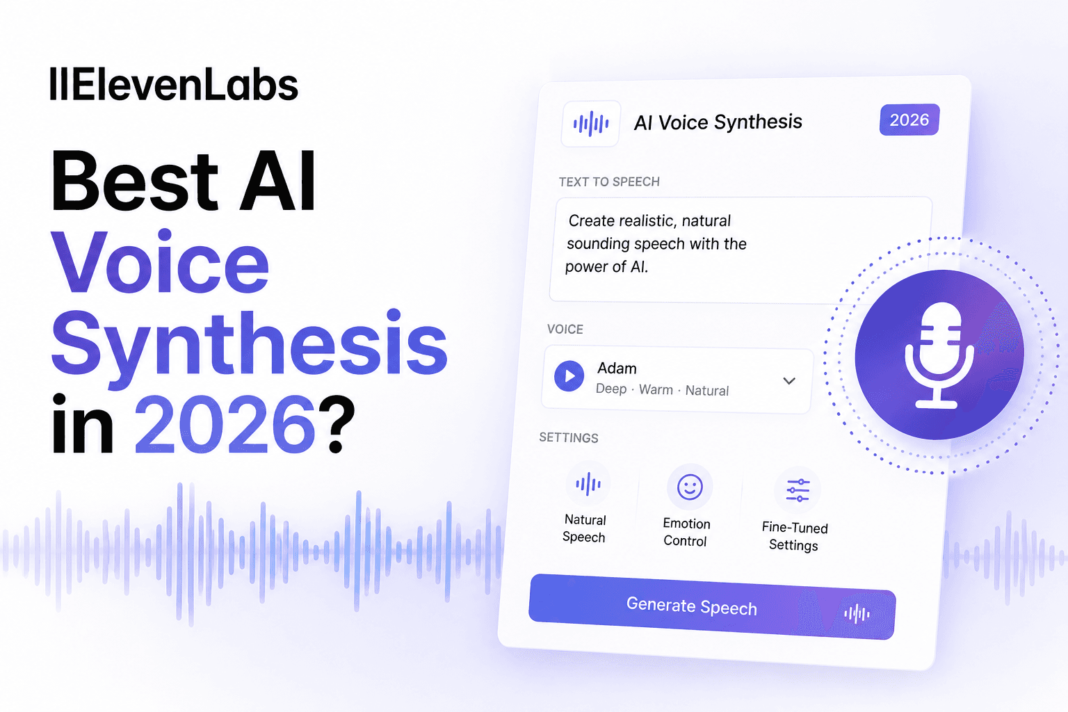 Article illustration: ElevenLabs: best AI voice synthesis in 2026
