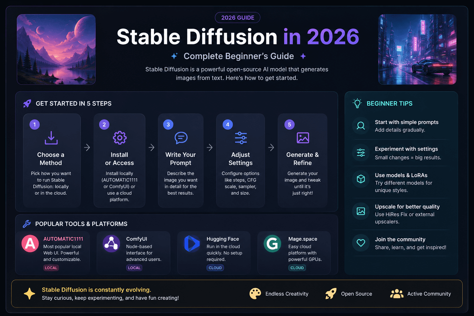 Article illustration: Stable Diffusion in 2026: complete beginner's guide